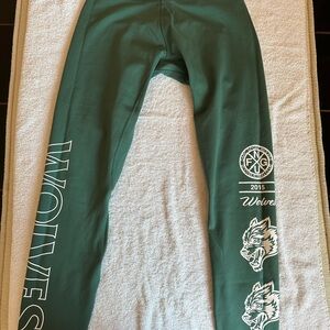 Darc Sport Green Leggings with Wolf Design